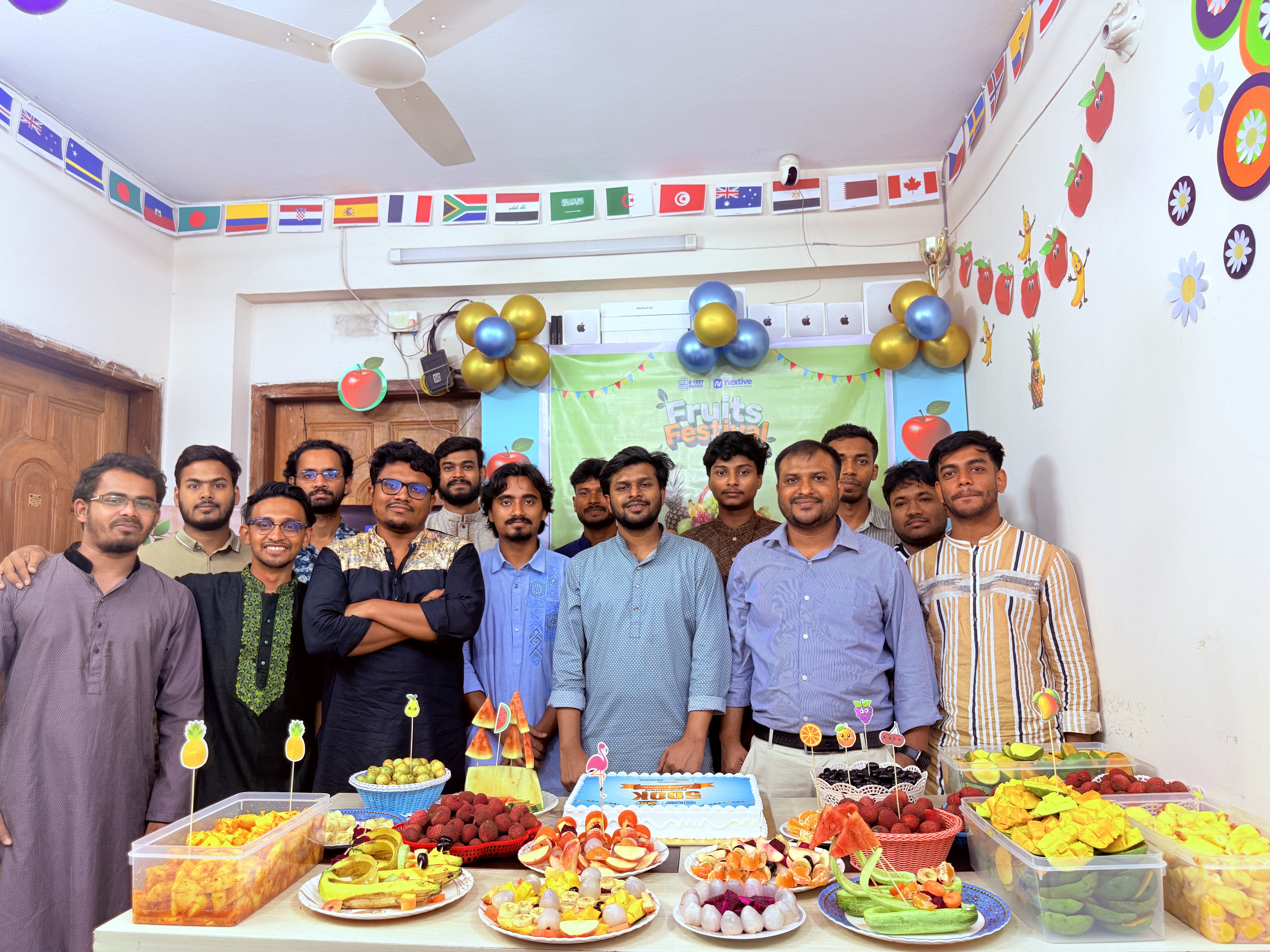 Full team gathering at Fruits Festival celebration