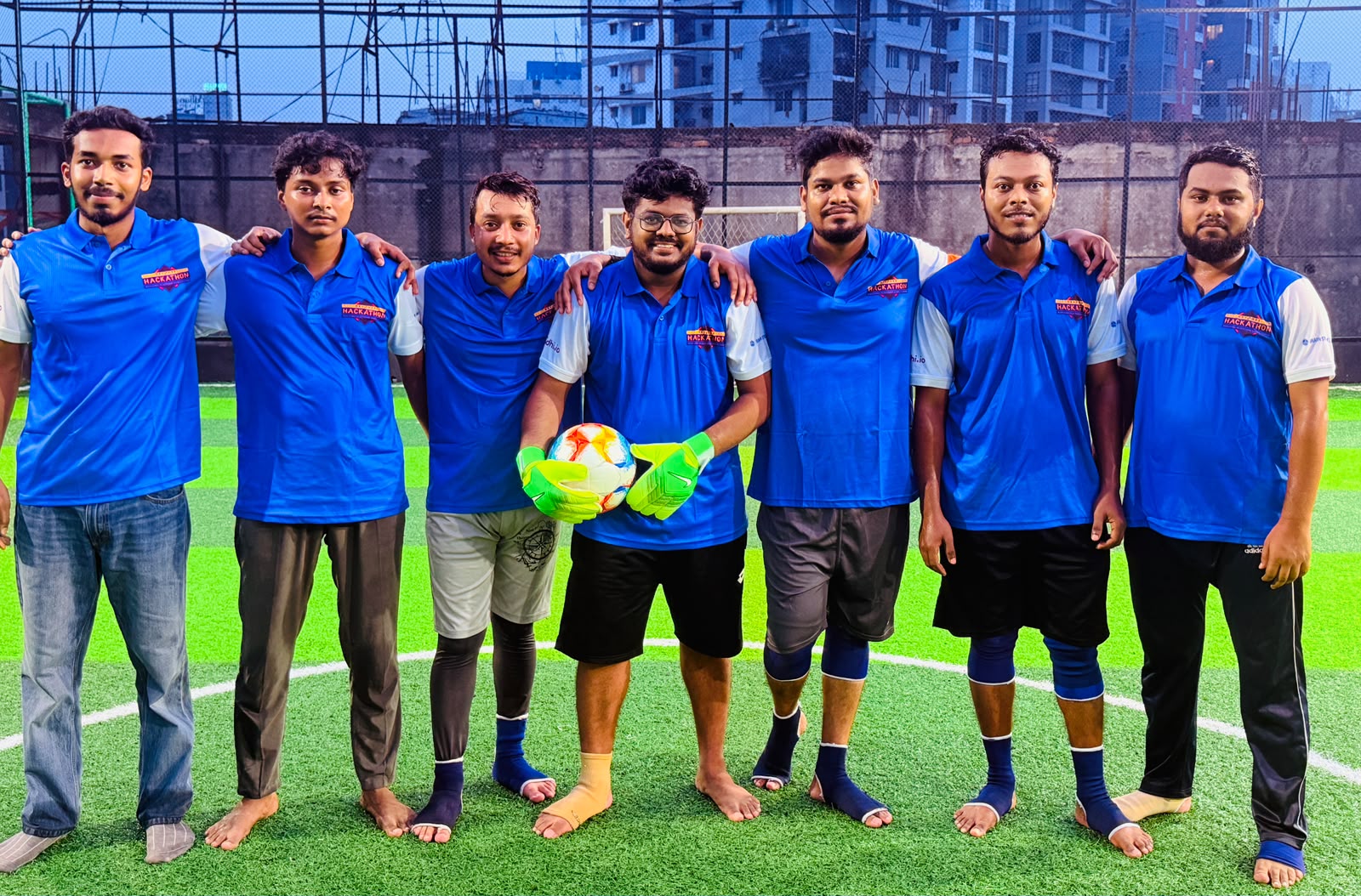 Action moment on the football field